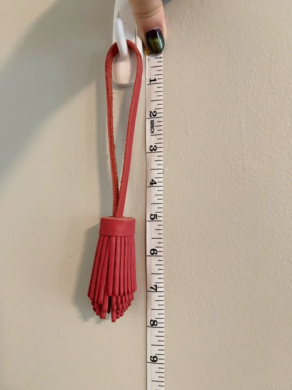 Portland Leather Tulip Pom Tassel Bag Charm - Picture 4 of 5